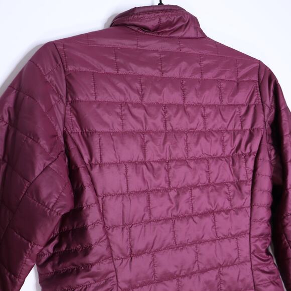 PATAGONIA Nano Quilted Puff Jacket Plum Light Orange Insulated Women's S - Picture 7 of 11
